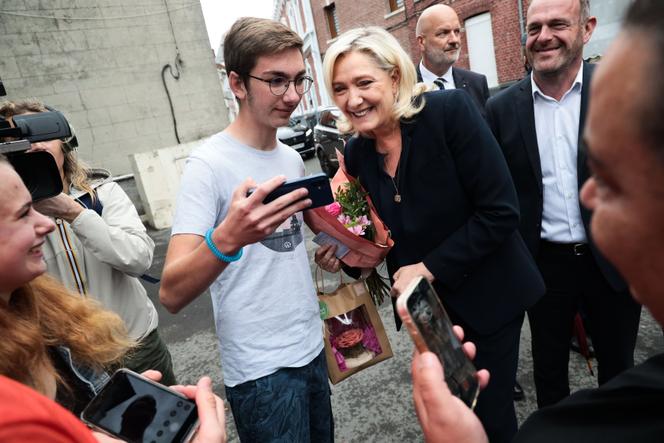 Marine Le Pen à Hénin-Beaumont (Pas-de-Calais), le 19 juin 2022. 