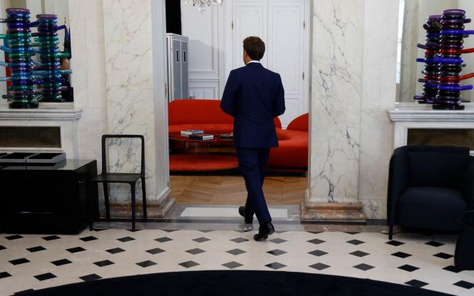 Emmanuel Macron, à l’Elysée, le 21 juin 2022.