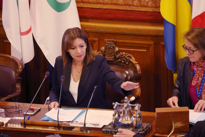 The mayor of the capital, Anne Hidalgo, during the Paris council, May 31, 2022.