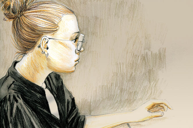 Margaux Durand-Poincloux, Osama Krayem's lawyer, at the special court for the November 13 attacks, Paris, June 22, 2022.