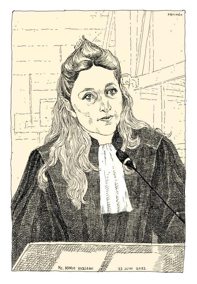 Marie Violleau, avocate de Mohamed Abrini, à la cour d’assises spéciale de Paris, le 23 juin 2022.