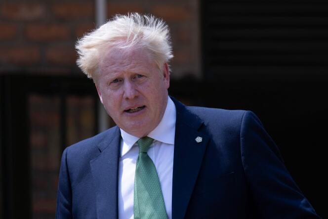 Le premier ministre britannique Boris Johnson, à Kigali, le 23 juin 2022.