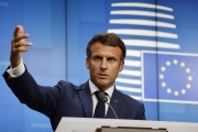 Le président de la République, Emmanuel Macron, lors du sommet européen à Bruxelles, le 24 juin 2022.