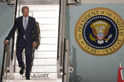 Le président américain Joe Biden à son arrivée près de Munich en Allemagne, le 25 juin 2022.