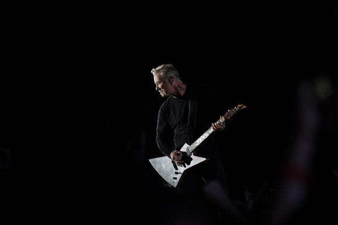 James Hetfield, del grupo Metallica, en el festival Hellfest, en Clisson (Loire-Atlantique), el 26 de junio de 2022.