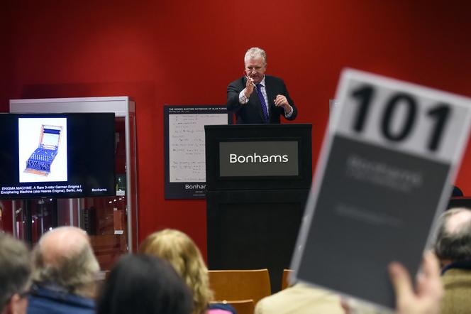 Lors d’une ventre aux enchères de la maison britannique Bonhams, en avril 2015, à New York.