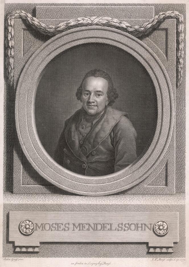 Deutscher Philosoph Moses Mendelssohn (1729-1786).