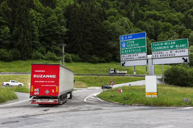Au Relais du Chatelard, à Passy (Haute-Savoie) sur l’autoroute du Mont-Blanc, le 9 juin 2022. 