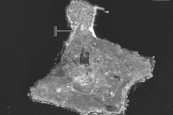 Une photo satellite de l’île des Serpents, le 21 juin 2022.