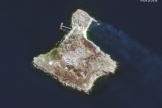 Une image satellite de l’île des Serpents, le 30 juin 2022.