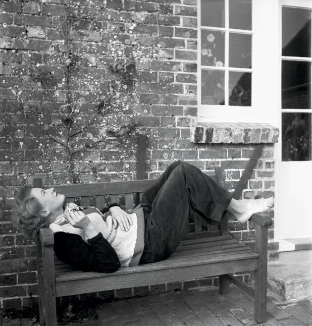 Lee Miller, photographed by her husband, Roland Penrose, at Farley Farm, their country home in Sussex, England, in 1953.