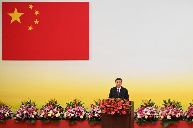 Discurso del presidente chino, Xi Jinping, tras la ceremonia de juramento del nuevo jefe de la ciudad de Hong Kong, China, 1 de julio de 2022.