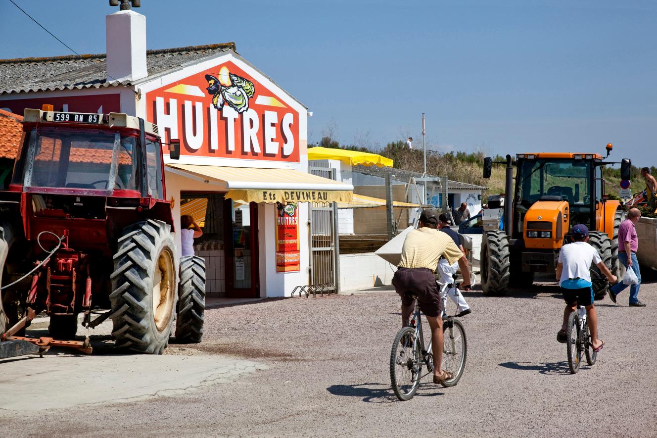 Vente d’huîtres dans une cabane d’ostréiculteur à La Guérinière.