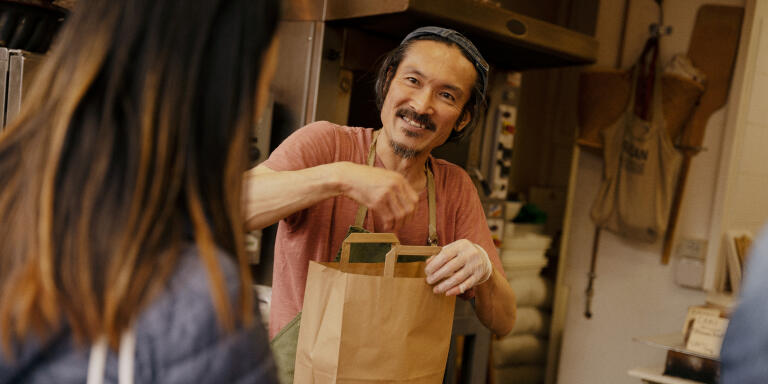France, Paris, June 10, 2022. Japanese baker Shinya Inagaki photographed in his bakery on rue des trois freres in Paris, Montmartre.