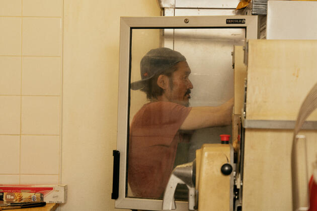 Shinya Inagaki photographed in his bakery on Rue des Trois-Frères, in Paris, on June 10, 2022.
