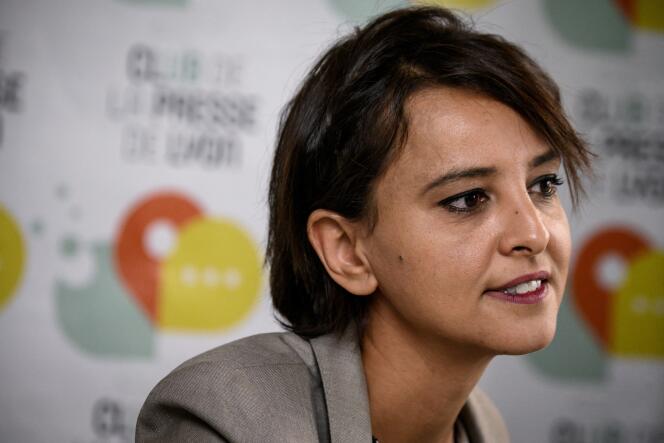 Najat Vallaud-Belkacem, à Lyon, en pleine campagne des élections régionales, le 1er juin 2021.