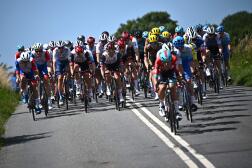 Lors de la deuxième étape du Tour de France, entre Roskilde et Nyborg, samedi 2 juillet.