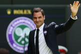 Roger Federer à Wimbledon, le 3 juillet 2022.