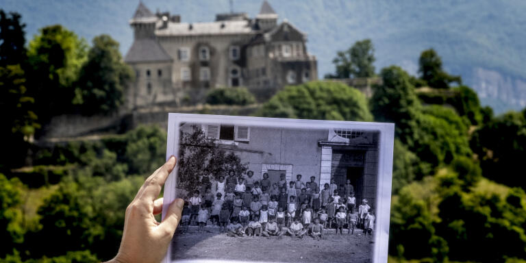Ceyzérieux, le 30 juin 2022.
Photo prise le 8 octobre 1942 d'enfants réfugiés dans le château de Grammont. Ils étaient auparavant dans le camp de Rivesaltes.