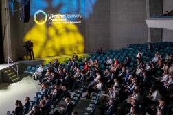 La conférence de Lugano, en Suisse, pour la future reconstruction de l’Ukraine, le 5 juillet 2022.
