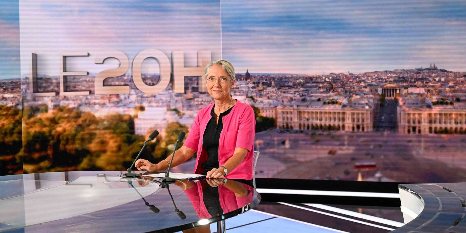 La première ministre Elisabeth Borne au journal télévisé de TF1, mercredi 6 juillet 2022.