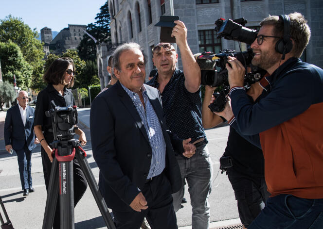 Michel Platini, le 8 juillet, à Bellinzone.