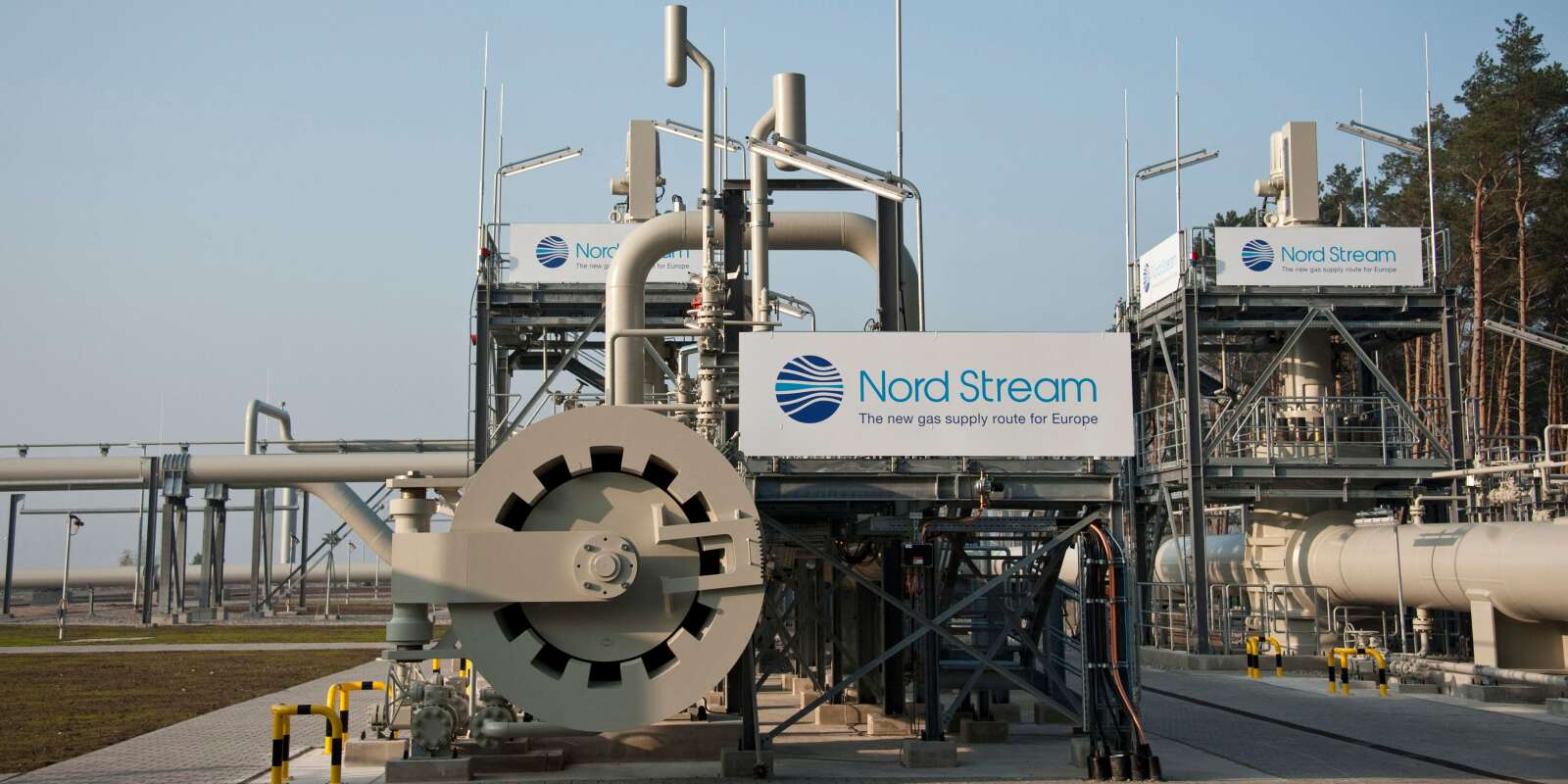 Photo d’archive prise le 8 novembre 2011 du terminal du gazoduc Nord Stream, à Lubmin, dans le nord-est de l’Allemagne.