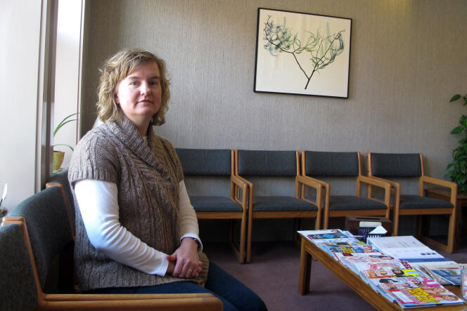 Tammy Kromenaker, director of the Red River Women's Clinic, in the waiting room of the facility in Fargo on February 20, 2013.