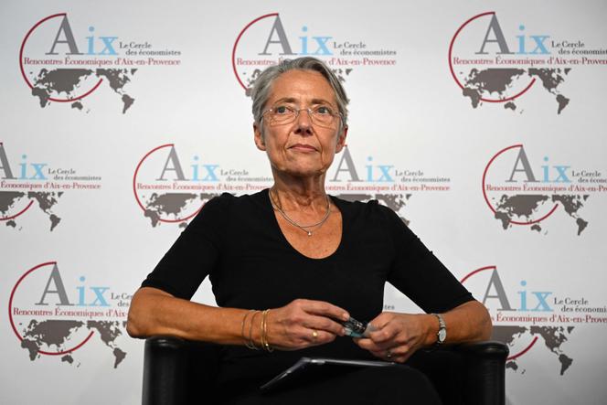 La Primera Ministra, Elisabeth Borne, durante los Encuentros Económicos de Aix-en-Provence, 9 de julio de 2022.