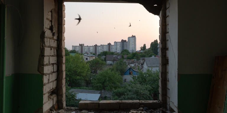 View of the site of the explosion of the Tochka-U rocket in the night of July 3. The explosion killed 5 people, a family Olekseenko from Kharkov. 2 houses were completely destroyed, 39 private houses and 11 buildings were partially destroyed.