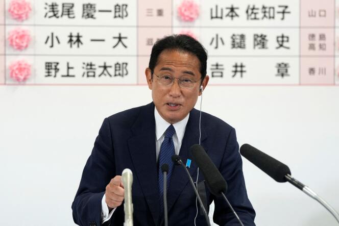 El primer ministro japonés y presidente del Partido Liberal Democrático (PLD), Fumio Kishida, en Tokio, el 10 de julio de 2022.