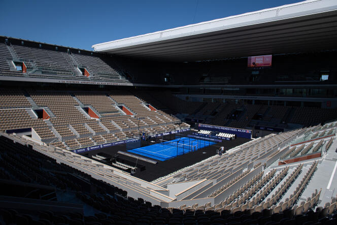 A view of the Philippe-Chatrier court during the Paris Premier Padel Major 2022 tournament, July 10, 2022.