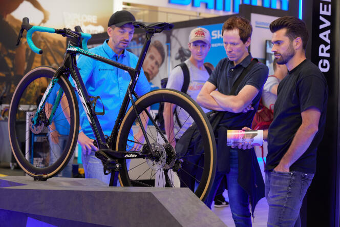 The Shimano booth at the Eurobike trade show, in Frankfurt am Main (Germany), on July 13, 2022. 
