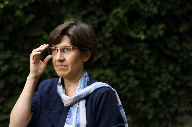 Valerie Masson-Delmotte, dans la cour d'AgroTech, à Paris, le 12 Septembre 2019.