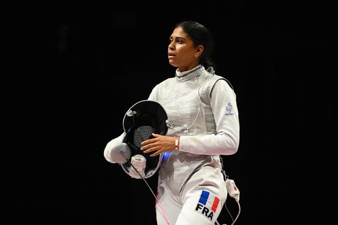 French fencer Ysaora Thibus, July 29, 2021, during the Tokyo Olympics.