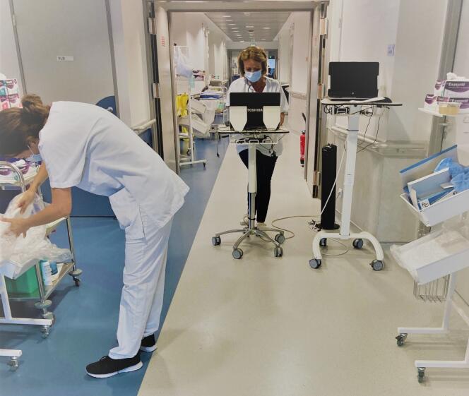La docteure Daniele Kaya-Vaur, à l’hôpital de Rodez , le 18 juillet 2022. 