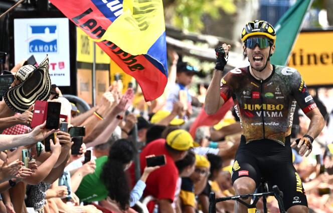 France's Christoph Laporte (Jumbo-Visma) won the 19th stage of the Tour de France, in Cahors, on July 22, 2022.