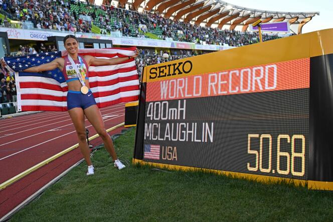 Sydney McLaughlin continues to beat her own world record in the 400m hurdles. 