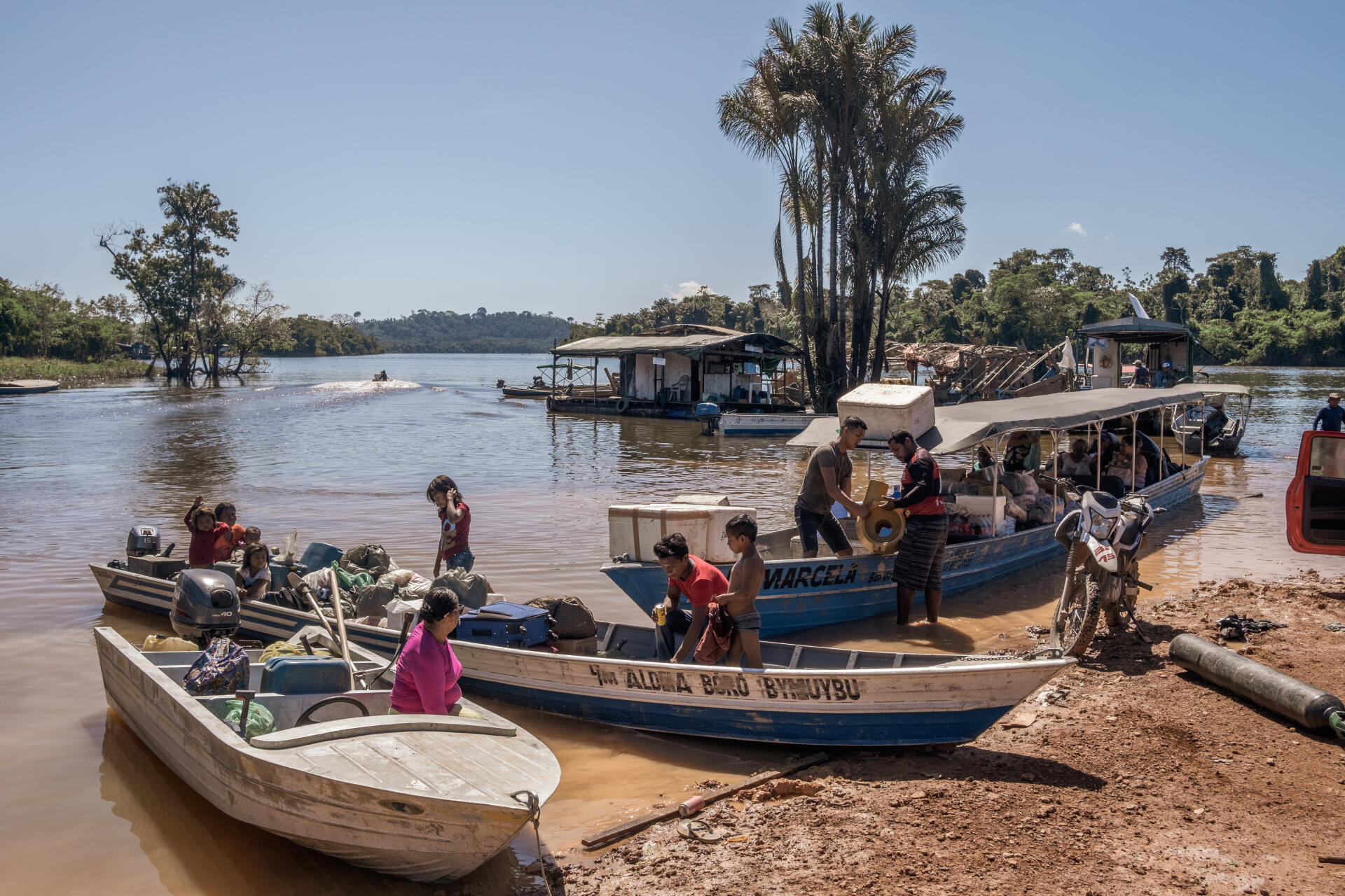 The port of Jacareacanga, in the state of Para, Brazil, on May 26, 2022. The entire economy of the city revolves around the illegal extraction of gold.