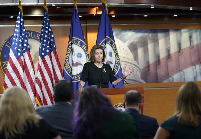 La présidente de la Chambre des représentants, Nancy Pelosi, à Washington, le 14 juillet 2022.
