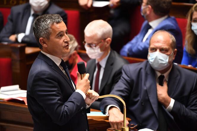 Le ministre de l’intérieur, Gérald Darmanin, lors d’une séance de questions au gouvernement à l’Assemblée nationale, à Paris, le 26 juillet 2022.
