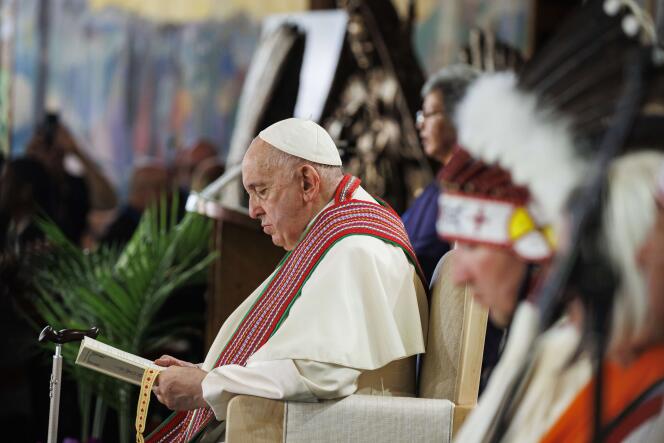 Papa Francisco, en el Santuario de Santa Ana (Canadá), 26 de julio de 2022.