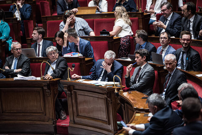 El Ministro de Economía, Bruno Le Maire, durante el examen del proyecto de ley de reforma de las finanzas para 2022, en la Asamblea Nacional, en París, el 27 de julio de 2022.