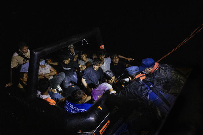 Turkish coast guards rescue a group of Afghan migrants who say they were pushed out to sea by Greek authorities