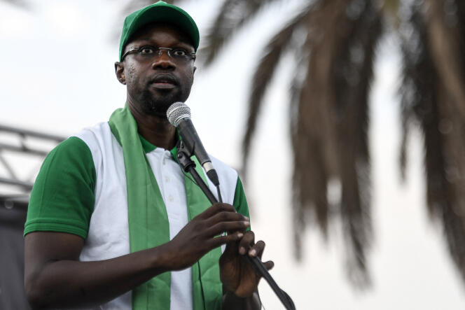 L’opposant Ousmane Sonko, à Dakar, le 8 juin 2022.