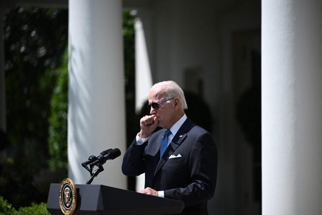 Le président des Etats-unis Joe Biden lors d’un discours à Washington le 27 juillet 2022.