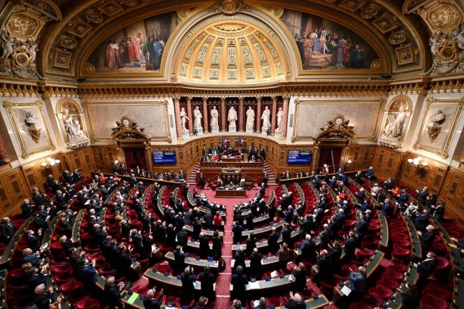 Le Sénat, à Paris, le 1er mars 2022.