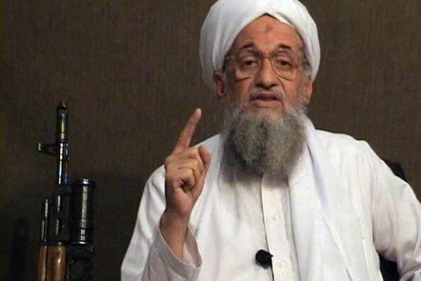 (FILES) A still file image from a video released by Al-Qaeda’s media arm as-Sahab and obtained on June 8, 2011 courtesy of the Site Intelligence Group shows Ayman al-Zawahiri as he gives a eulogy for slain al-Qaeda leader Osama bin Laden in a video released on jihadist forums. President Joe Biden announced August 2, 2022 that the United States had killed Al-Qaeda chief Ayman al-Zawahiri, one of the world's most wanted terrorists and a mastermind of the September 11, 2001 attacks, in a drone strike in Kabul. - AFP PHOTO / SITE INTELLIGENCE GROUP" - NO MARKETING NO ADVERTISING CAMPAIGNS - DISTRIBUTED AS A SERVICE TO CLIENTS FROM ALTERNATIVE SOURCES, AFP IS NOT RESPONSIBLE FOR ANY DIGITAL ALTERATIONS TO THE PICTURE (Photo by SITE INTELLIGENCE GROUP / AFP) / AFP PHOTO / SITE INTELLIGENCE GROUP" - NO MARKETING NO ADVERTISING CAMPAIGNS - DISTRIBUTED AS A SERVICE TO CLIENTS FROM ALTERNATIVE SOURCES, AFP IS NOT RESPONSIBLE FOR ANY DIGITAL ALTERATIONS TO THE PICTURE