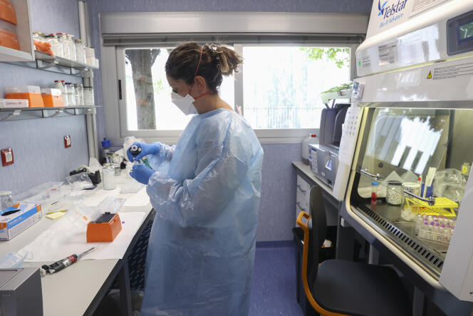 The laboratory of arboviruses and viral diseases of the National Center of Microbiology of the Instituto de Salud Carlos III, in Madrid, on May 27, 2022.