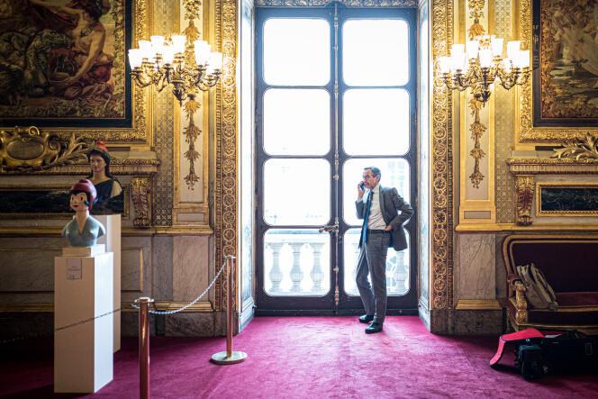 The president of the LR group, Bruno Retailleau, on August 1, 2022 in the Senate, in Paris.